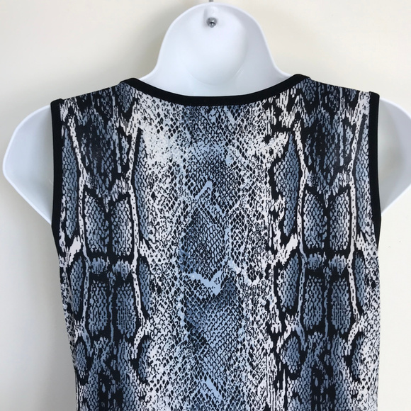 Epilogue Blue Gray Snakeskin Print Maxi Dress - Picture 5 of 8